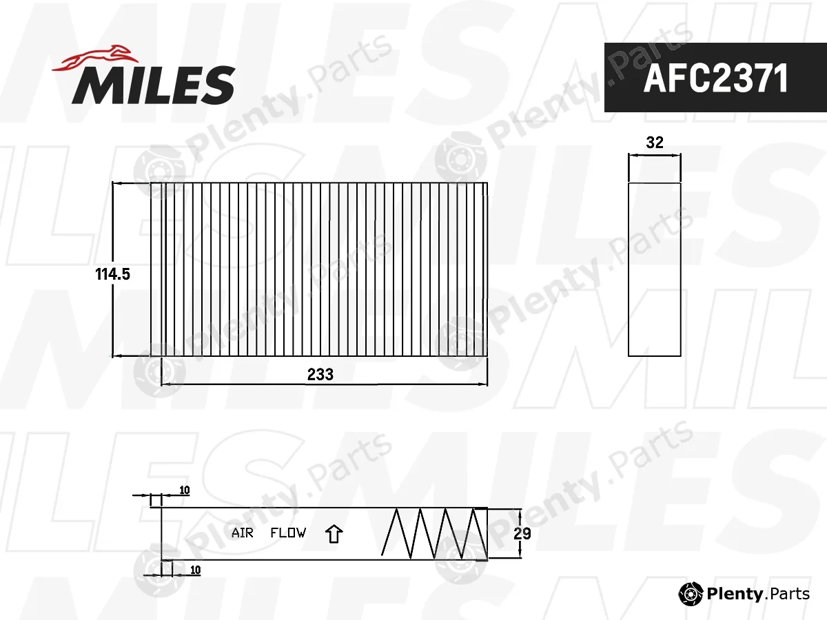 Miles AFC2371 — Filter, cabin air