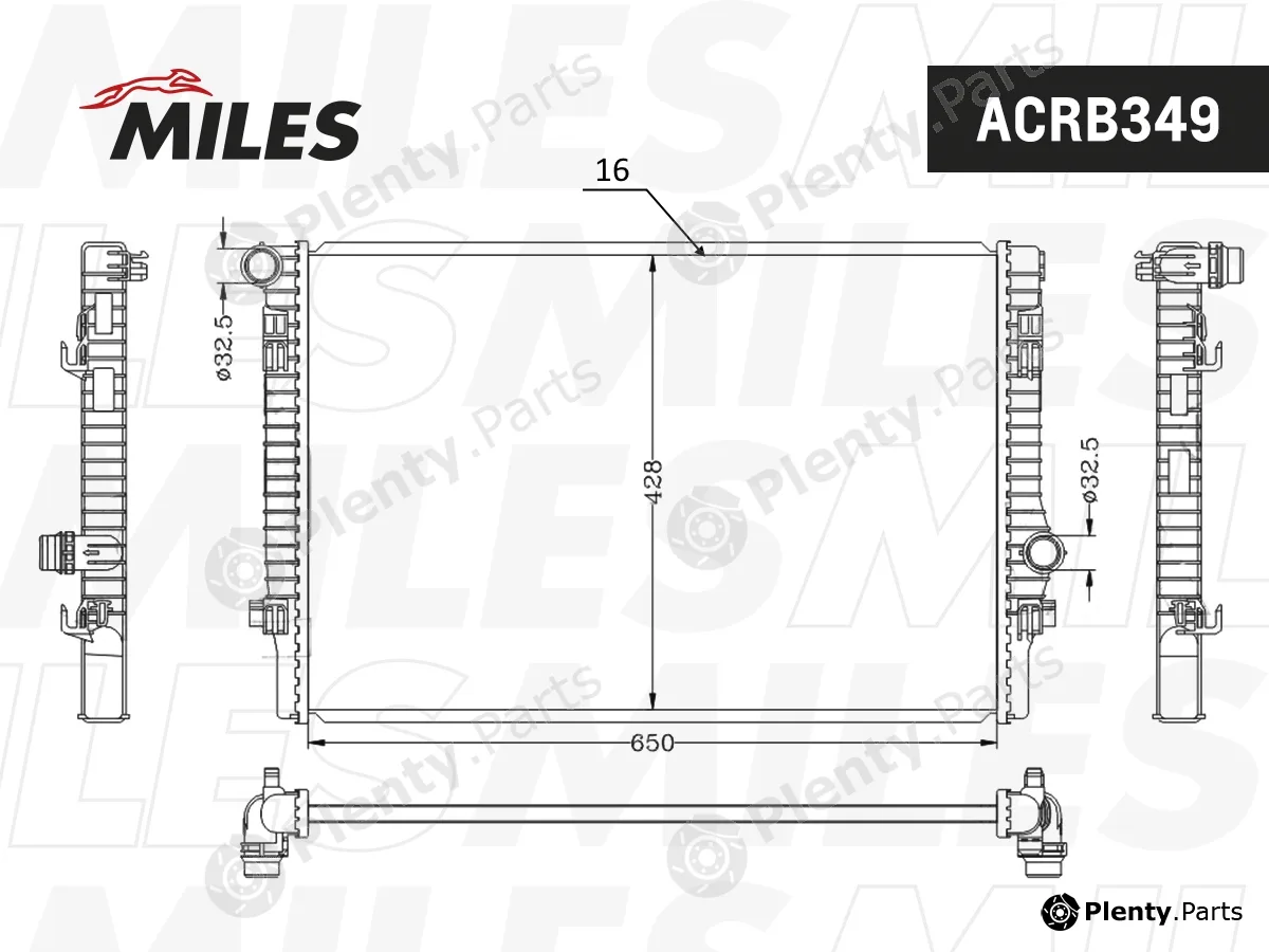 Miles ACRB349 — Radiator, engine cooling