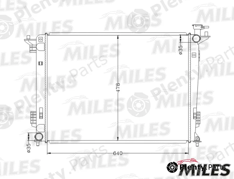 Miles ACRB475 — Radiator, engine cooling