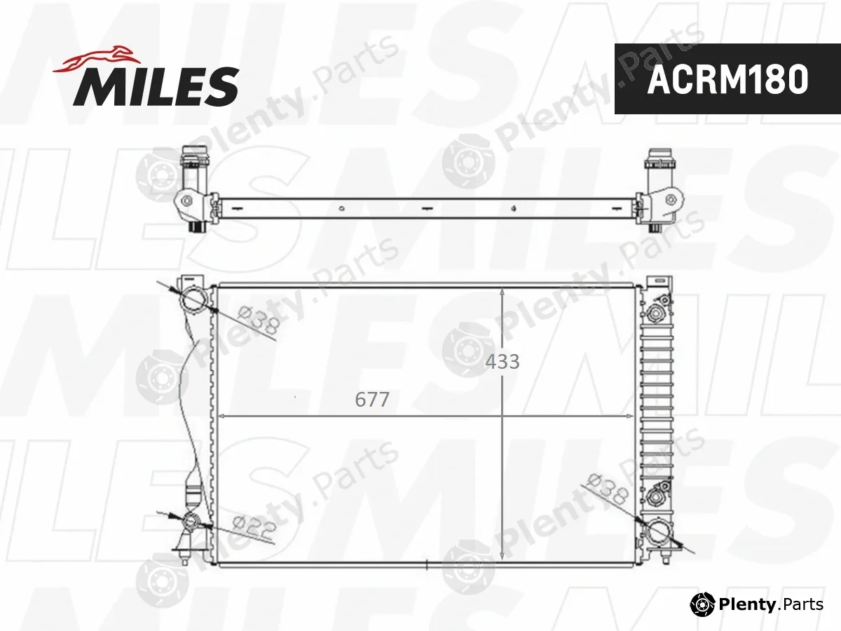 Miles ACRM180 — Radiator, engine cooling