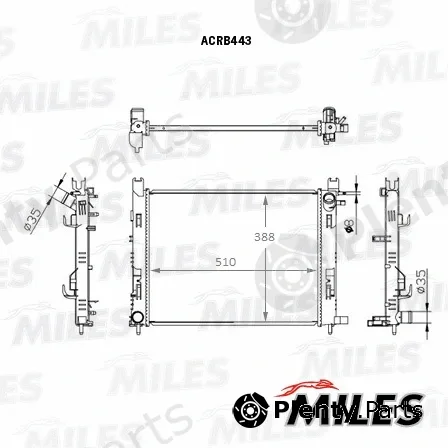 Miles ACRB443 — Radiator, engine cooling