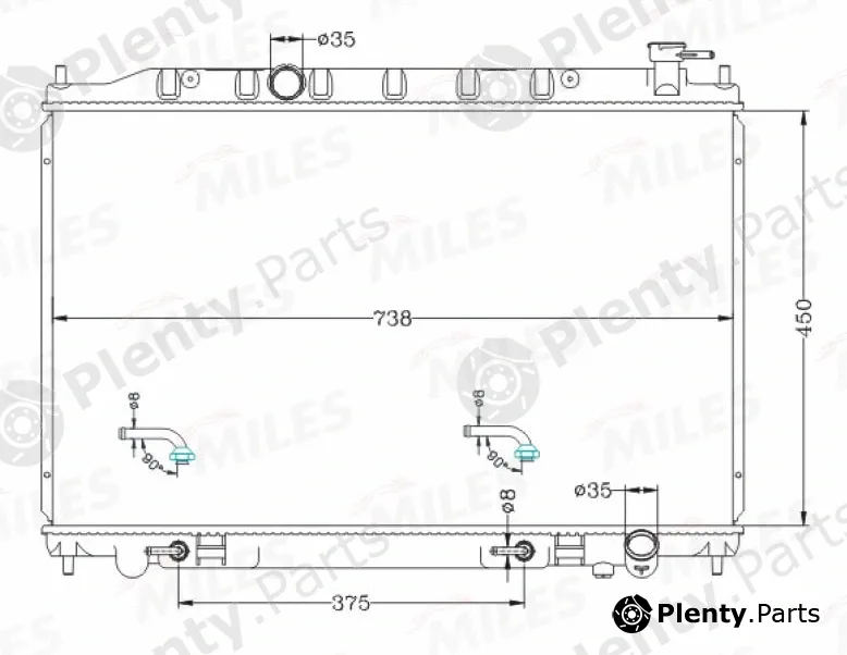 Miles ACRB491 — Radiator, engine cooling