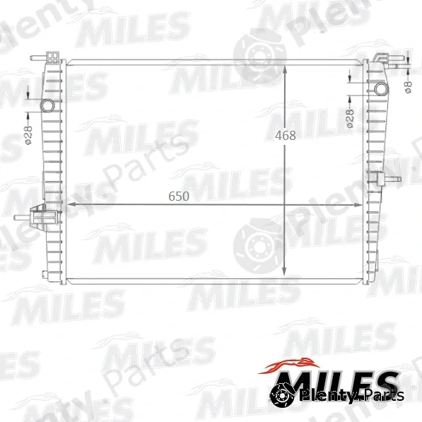Miles ACRB218 — Radiator, engine cooling