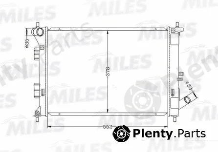 Miles ACRB467 — Radiator, engine cooling