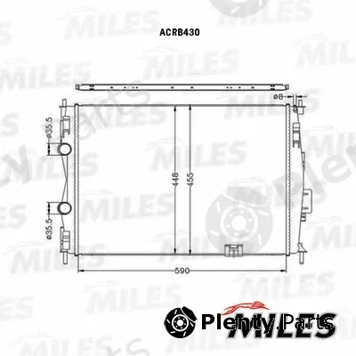 Miles ACRB430 — Radiator, engine cooling