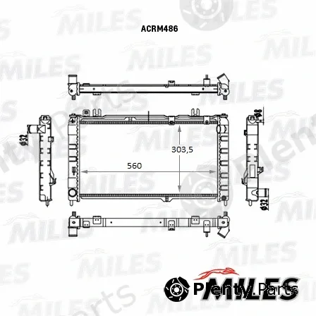 Miles ACRM486 — Radiator, engine cooling