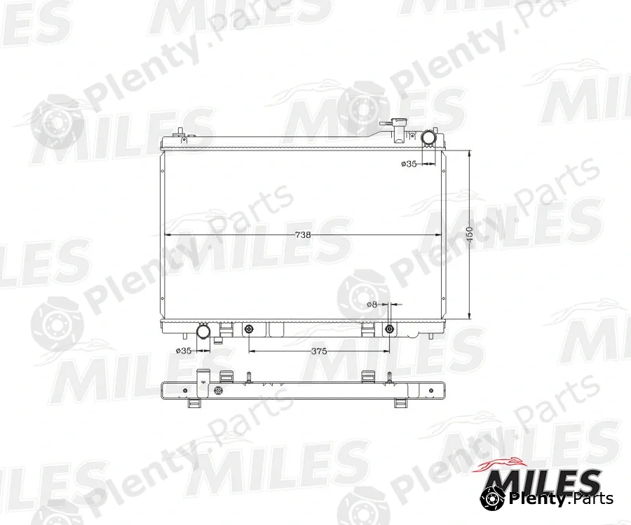 Miles ACRB145 — Radiator, engine cooling