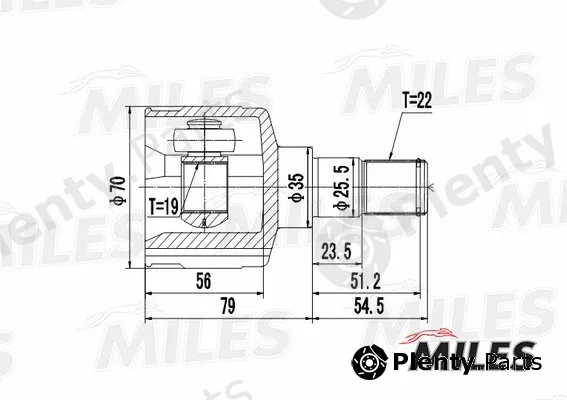Miles GA10013 — Joint Kit, drive shaft