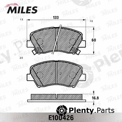 Miles E100426 — Brake Pad Set, disc brake