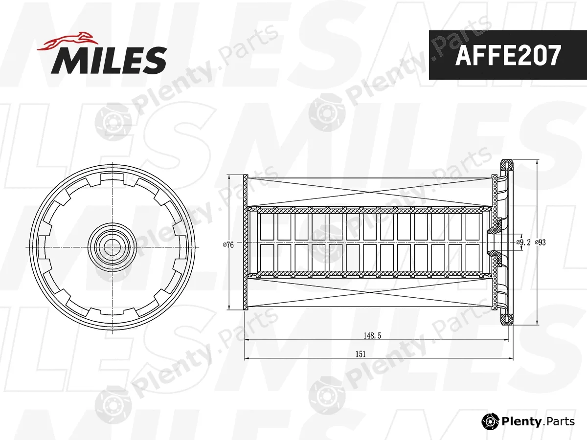 Miles AFFE207 — Fuel Filter