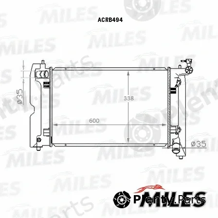 Miles ACRB494 — Radiator, engine cooling