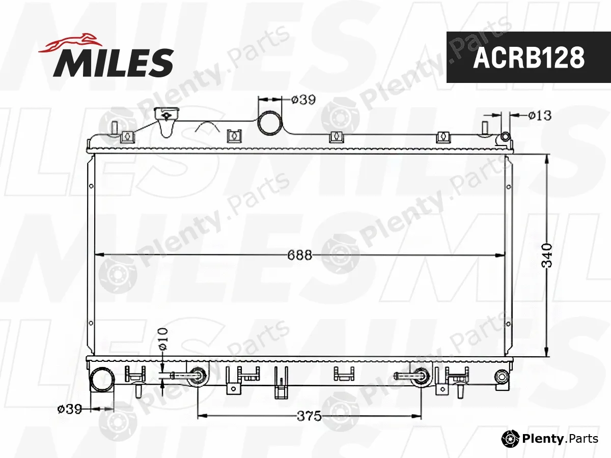Miles ACRB128 — Radiator, engine cooling