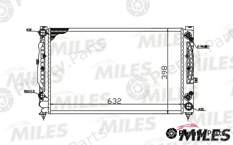 Miles ACRM098 — Radiator, engine cooling