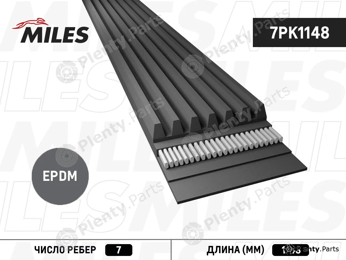 Miles 7PK1148 — V-Ribbed Belt