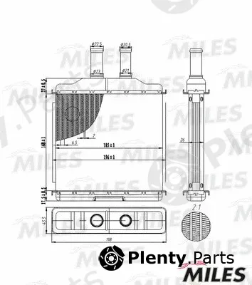 Miles ACHB013 — Heat Exchanger, interior heating