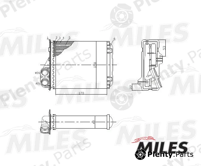 Miles ACHM001 — Heat Exchanger, interior heating