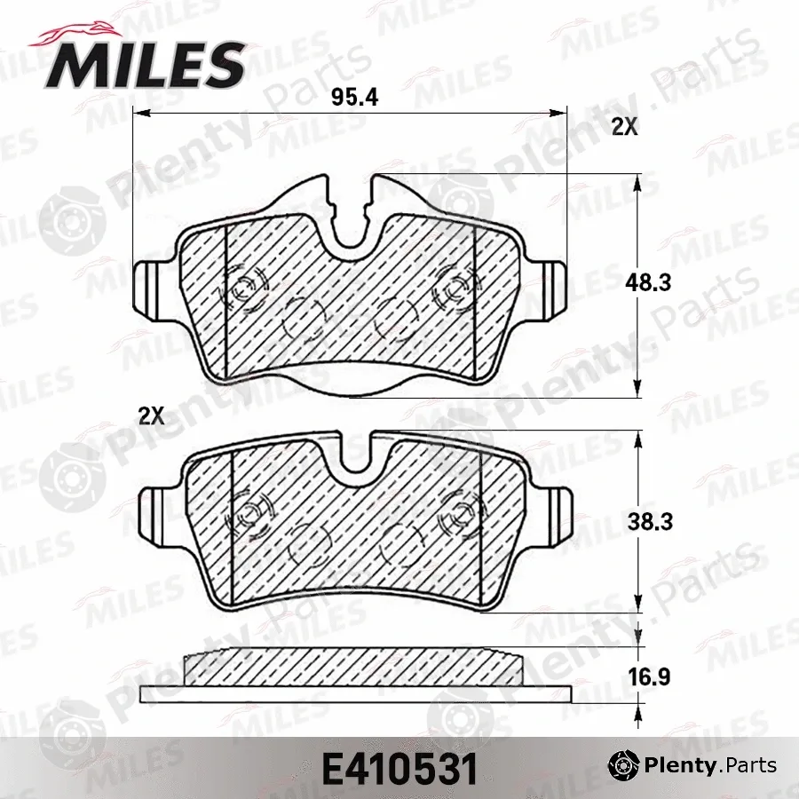Miles E410531 — Brake Pad Set, disc brake