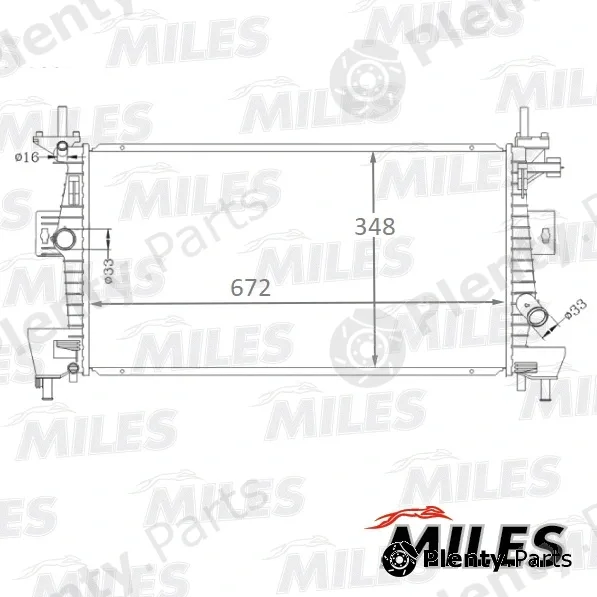 Miles ACRB131 — Radiator, engine cooling