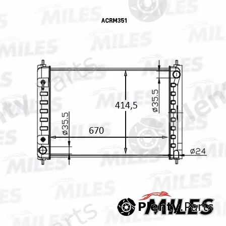 Miles ACRM203 — Radiator, engine cooling