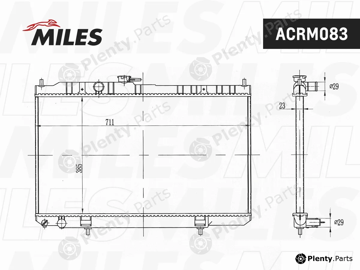Miles ACRM083 — Radiator, engine cooling