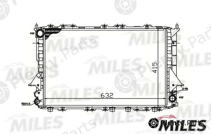 Miles ACRM079 — Radiator, engine cooling