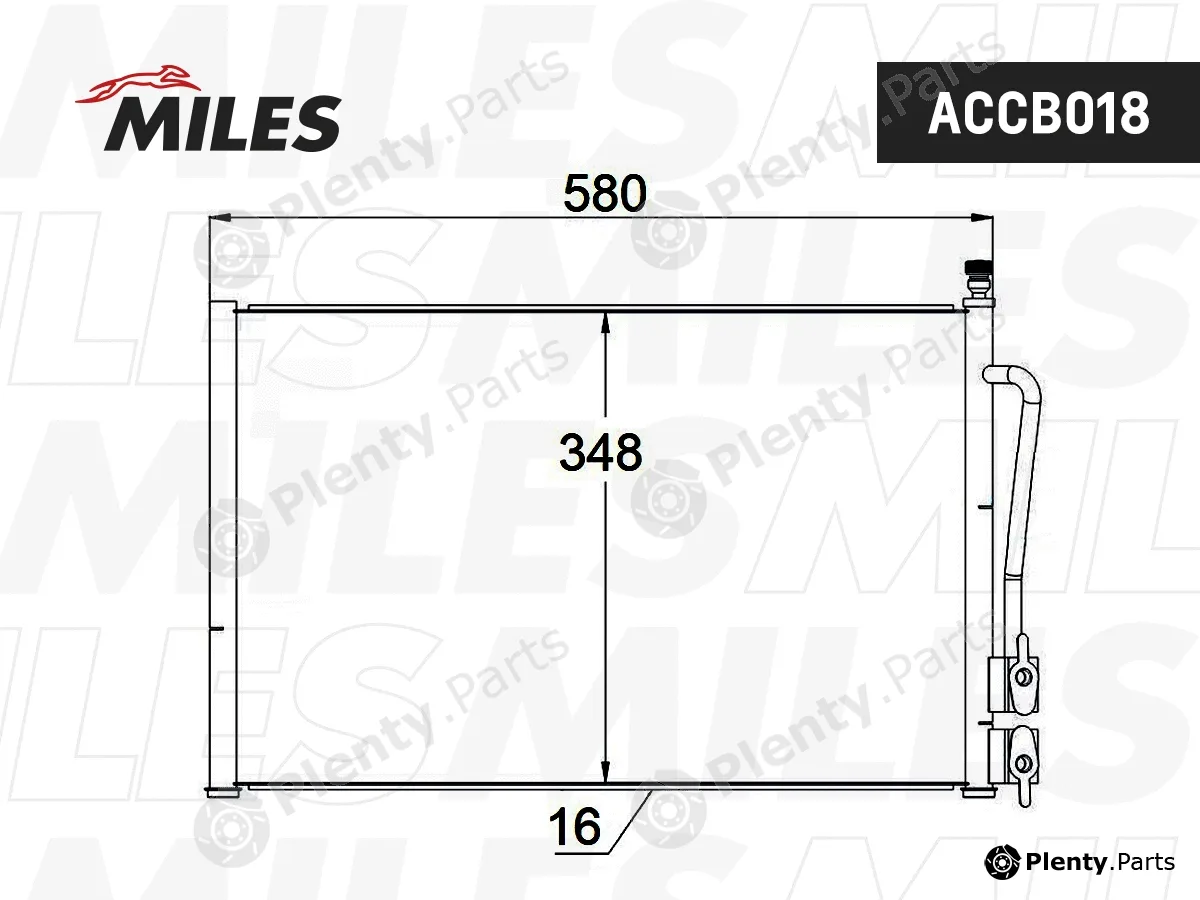 Miles ACCB018 — Condenser, air conditioning