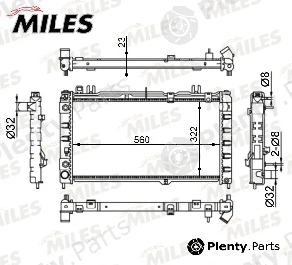 Miles ACRM530 — Radiator, engine cooling