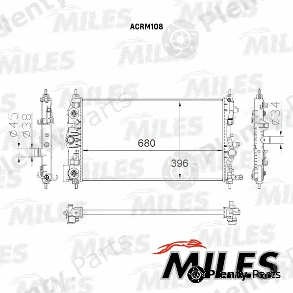 Miles ACRM108 — Radiator, engine cooling