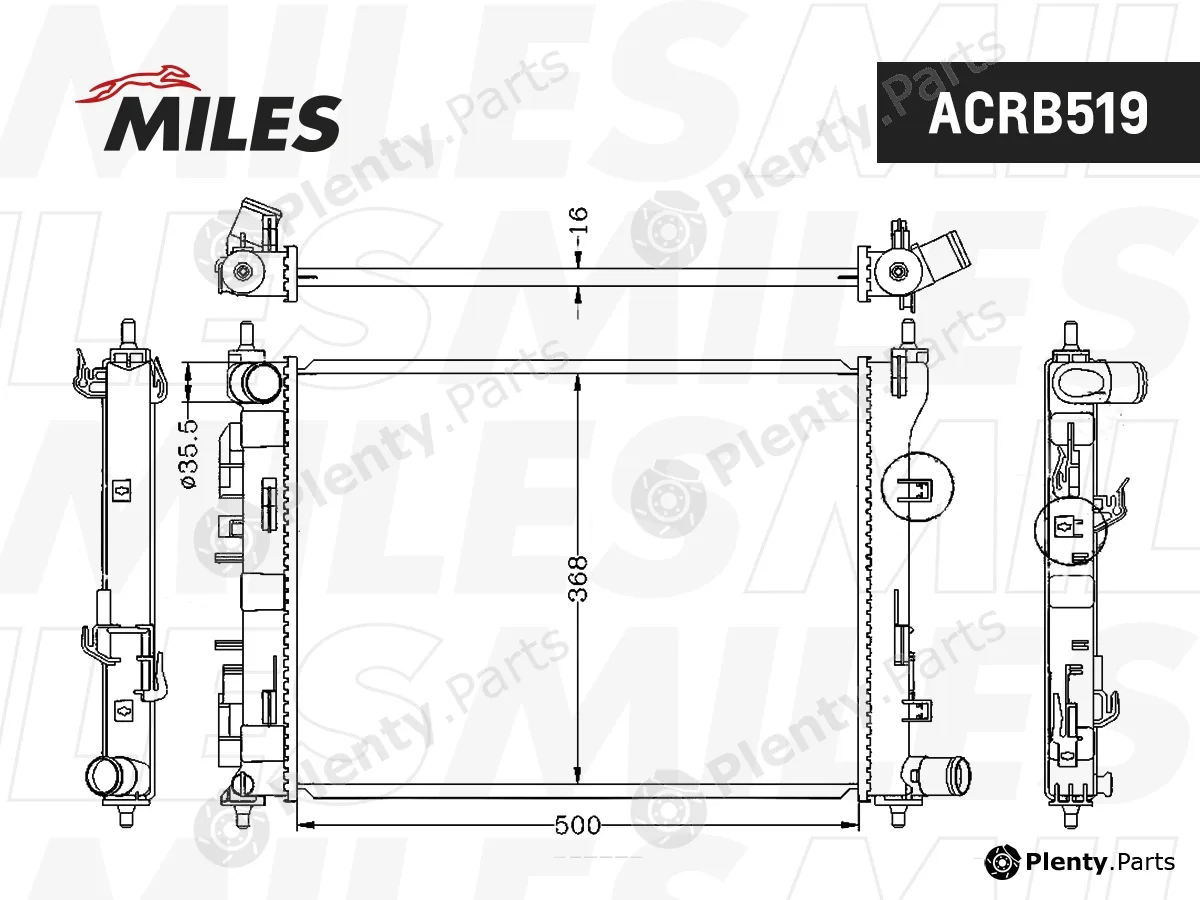 Miles ACRB519 — Radiator, engine cooling