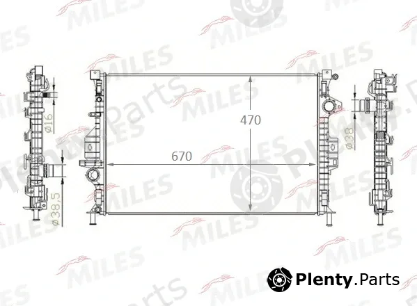 Miles ACRM081 — Radiator, engine cooling