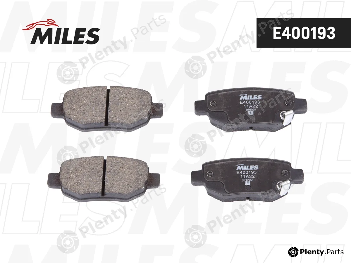 Miles E400193 — Brake Pad Set, disc brake