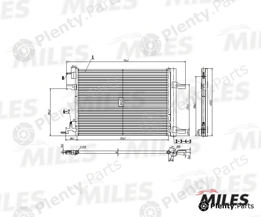 Miles ACCB014 — Condenser, air conditioning