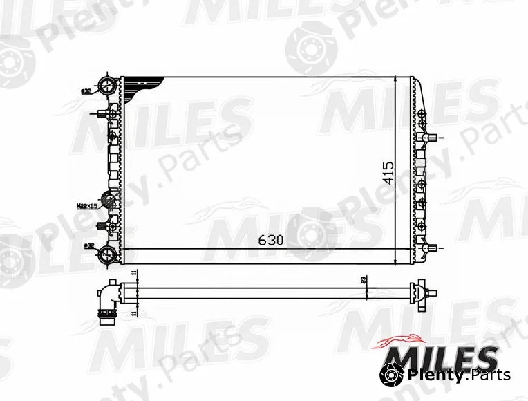 Miles ACRM042 — Radiator, engine cooling