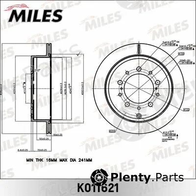 Miles K011621 — Brake Disc