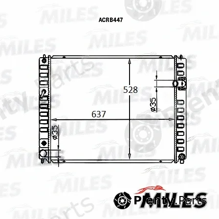 Miles ACRB447 — Radiator, engine cooling