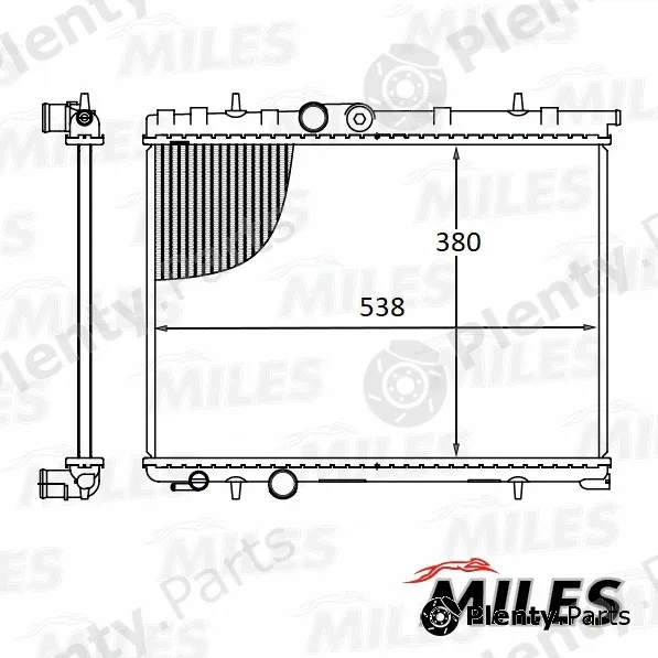 Miles ACRB043 — Radiator, engine cooling