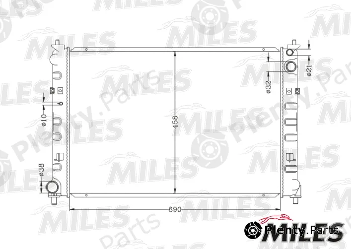 Miles ACRB368 — Radiator, engine cooling