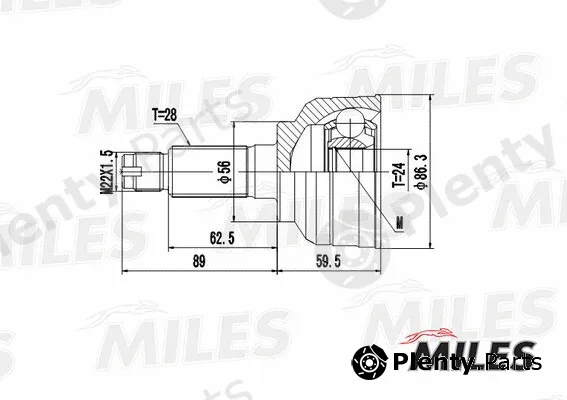 Miles GA20616 — Joint Kit, drive shaft
