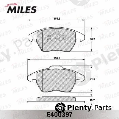 Miles E400397 — Brake Pad Set, disc brake