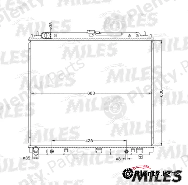 Miles ACRB216 — Radiator, engine cooling