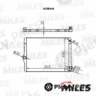 Miles ACRB444 — Radiator, engine cooling