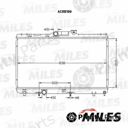 Miles ACRB199 — Radiator, engine cooling