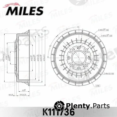 Miles K111736 — Brake Drum