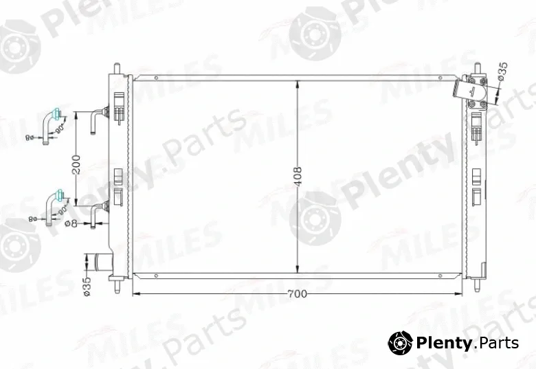 Miles ACRB539 — Radiator, engine cooling