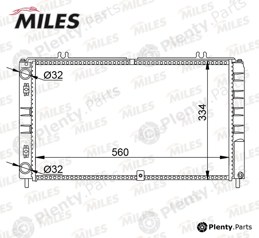 Miles ACRM527 — Radiator, engine cooling
