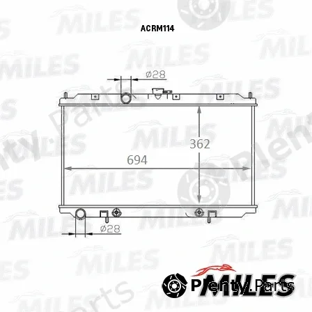 Miles ACRM114 — Radiator, engine cooling