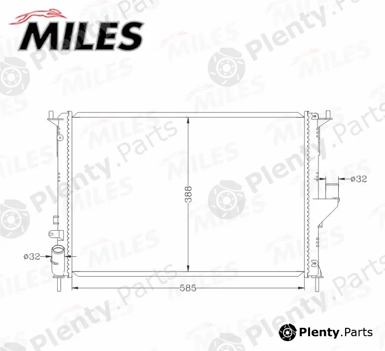 Miles ACRB003 — Radiator, engine cooling