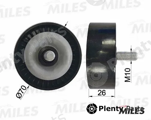 Miles AG03075 — Deflection/Guide Pulley, V-ribbed belt
