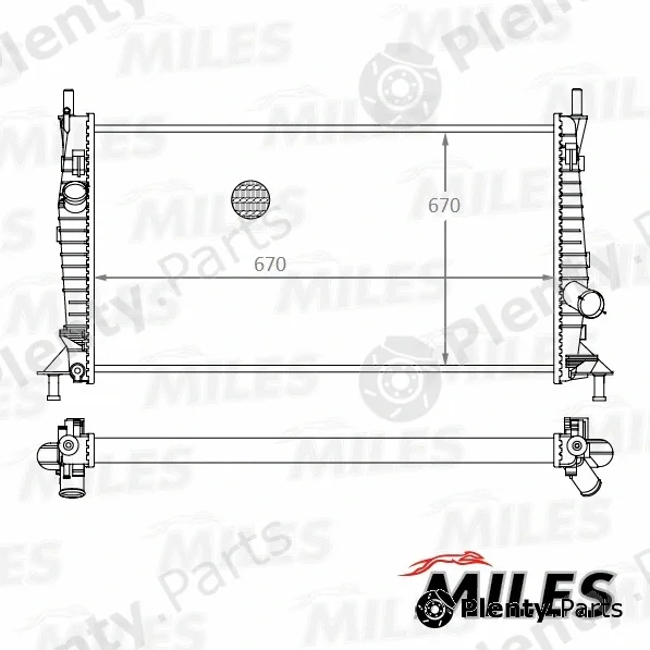 Miles ACRM014 — Radiator, engine cooling