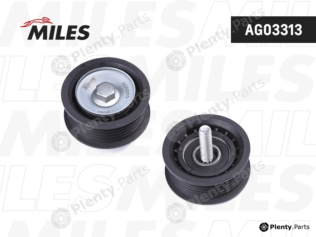 Miles AG03313 — Deflection/Guide Pulley, V-ribbed belt